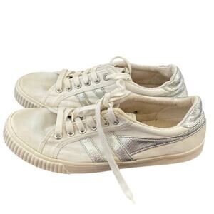 Gola Low Profile Tennis Silver Sneakers Size 9